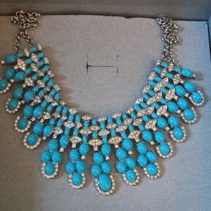 Turquoise and Silver Statement Necklace